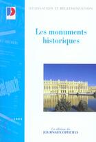 Couverture du livre « Les monuments historiques » de  aux éditions Documentation Francaise