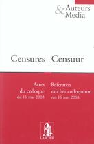 Couverture du livre « Colloque du 16 mai 2003 » de Alain Berenboom aux éditions Larcier