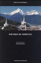 Couverture du livre « Poetique du spirituel » de Francois Raviez aux éditions Pu D'artois