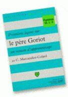 Couverture du livre « Premieres lecons sur le pere goriot » de Marcandier-Colard C aux éditions Belin Education