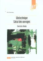 Couverture du livre « Geotechnique / calcul des ouvrages » de Gervreau E. aux éditions Gaetan Morin