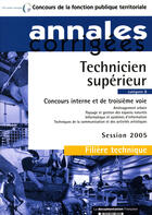 Couverture du livre « Technicien superieur ; concours interne et de troisieme voie 2005, categorie b » de  aux éditions Documentation Francaise