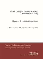 Couverture du livre « Repenser la variation linguistique » de Anonyme aux éditions Eliphi