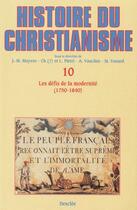 Couverture du livre « Histoire du christianisme t.10 ; les défis de la modernité » de  aux éditions Mame