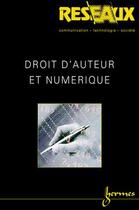 Couverture du livre « Droit d'auteur et numerique reseaux n 110 2001 » de Farchy aux éditions Hermes Science Publications