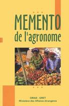 Couverture du livre « Memento de l'agronome (avec dvd) » de  aux éditions Gret