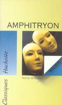 Couverture du livre « Amphitryon » de Moliere aux éditions Hachette Education