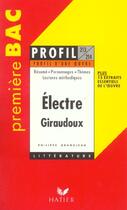Couverture du livre « Electre, de Jean Giraudoux » de Philippe Grandjean aux éditions Hatier