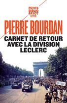 Couverture du livre « Carnet de retour avec la division Leclerc » de Pierre Bourdan aux éditions Payot