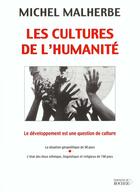 Couverture du livre « Les cultures de l'humanite » de Michel Malherbe aux éditions Rocher