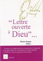 Couverture du livre « Lettre ouverte à Dieu » de Marie-Jeanne Edel aux éditions Abm Courtomer