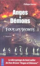 Couverture du livre « Anges et démons ; tous les secrets » de Philippe Darwin aux éditions City