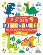 Couverture du livre « Mon cahier de stickers ; dinosaures » de Atelier Cloro aux éditions 1 2 3 Soleil