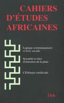 Couverture du livre « Cahiers d'études africaines T.166 » de  aux éditions Ehess