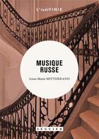 Couverture du livre « Musique russe » de Anne-Marie Mitterrand aux éditions Seguier