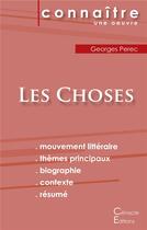 Couverture du livre « Les choses, de Georges Perec » de  aux éditions Editions Du Cenacle
