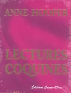 Couverture du livre « Lectures coquines » de Anne Hooper aux éditions Contre-dires