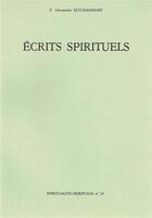 Couverture du livre « Écrits spirituels » de Alexandre Eltchaninoff aux éditions Bellefontaine