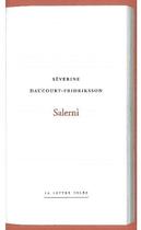 Couverture du livre « Salerni » de Daucourt-Fridriksson aux éditions Lettre Volee