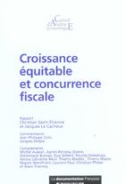 Couverture du livre « Croissance equitable et concurrence fiscale ; cae t.56 » de  aux éditions Documentation Francaise