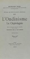 Couverture du livre « L'ondinisme, la cleptolagnie » de Ellis Havelock aux éditions Mercure De France