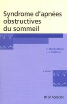 Couverture du livre « Syndrome d'apnees obstructives du sommeil - pod (2e édition) » de Weitzenblum/Racineux aux éditions Elsevier-masson