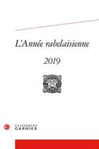 Couverture du livre « L'annee rabelaisienne 2019, n 3 - varia » de  aux éditions Classiques Garnier