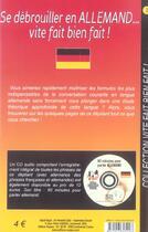 Couverture du livre « Se debrouiller en allemand vite fait bien fait ! » de Vasseur aux éditions Jean-pierre Vasseur