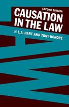 Couverture du livre « Causation in the Law » de Honore Tony aux éditions Oup Oxford