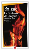 Couverture du livre « La duchesse de Langeais ; histoire des treize » de Honoré De Balzac aux éditions Flammarion