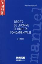 Couverture du livre « Droits de l'homme et libertés fondamentales (5e édition) » de Henri Oberdorff aux éditions Lgdj