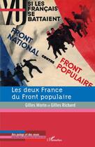 Couverture du livre « Les deux France du front populaire » de Gilles Morin et Gilles Richard aux éditions Editions L'harmattan