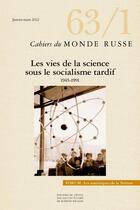 Couverture du livre « Cahiers du monde russe n 63/1 - les vies de la science sous » de  aux éditions Ehess