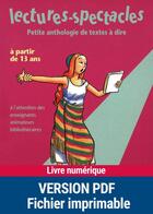 Couverture du livre « Lectures-spectacles : petites anthologies de textes à lire » de Dominique Megrier aux éditions Retz