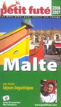 Couverture du livre « MALTE (2006-2007) » de Collectif Petit Fute aux éditions Le Petit Fute