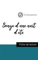 Couverture du livre « Songe d'une nuit d'été, de Shakespeare : fiche de lecture » de  aux éditions Comprendre La Litterature