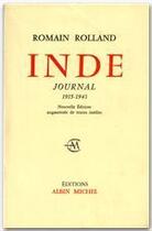 Couverture du livre « Inde ; journal 1915-1943 » de Romain Rolland aux éditions Albin Michel