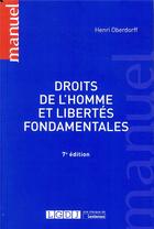 Couverture du livre « Droits de l'homme et libertés fondamentales » de Henri Oberdorff aux éditions Lgdj
