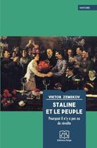 Couverture du livre « Staline et le peuple : pourquoi il n'y a pas eu de révolte » de Viktor Zemskov aux éditions Delga