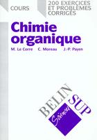 Couverture du livre « Chimie organique » de Moreau Payen aux éditions Belin