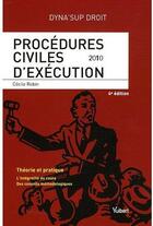 Couverture du livre « Procédures civiles d'exécution (4e édition) » de Cecile Robin aux éditions Vuibert