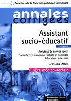 Couverture du livre « Assistant socio-éducatif ; sessions 2006 » de  aux éditions Documentation Francaise
