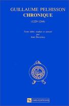 Couverture du livre « Chronique de guillaume pelhuson » de Duvernoy aux éditions Brepols