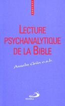 Couverture du livre « Lecture psychanalytique de la bible » de Grun O.S.B. Anselm aux éditions Mediaspaul