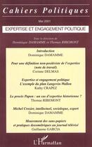 Couverture du livre « Expertise et engagement politique » de  aux éditions L'harmattan