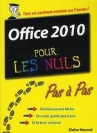 Couverture du livre « Office 2010 pas à pas pour les nuls » de Elaine Marmel aux éditions First Interactive