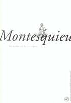 Couverture du livre « Montesquieu » de Volpilhac Auger aux éditions Sorbonne Universite Presses