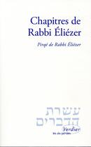 Couverture du livre « Chapitres de Rabbi Eliézer » de Anonyme aux éditions Verdier