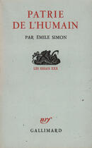 Couverture du livre « Patrie De L'Humain » de Raffaele Simone aux éditions Gallimard