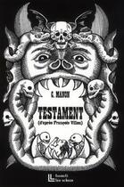 Couverture du livre « Testament (d'après François Villon) » de Christophe Manon aux éditions Leo Scheer